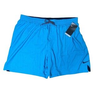 Nike Swim Trunks Mens 3XL Blue Athletic Drawstring Mesh Swoosh Logo NESS9750-430